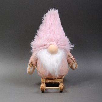 Мягкая игрушка "Гном на санках с LED-подсветкой" в ассортименте