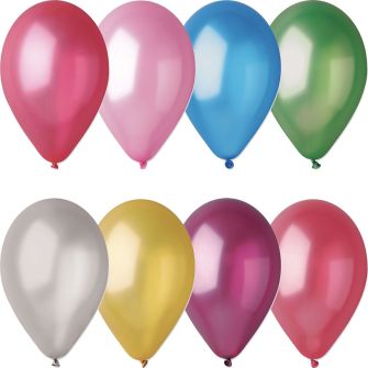 Куля аcорті з відтінком металіка 30 см