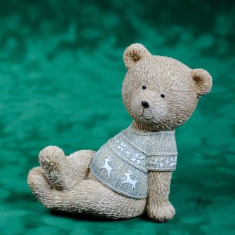 Копілка ведмедик у светрі сидячий