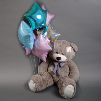 Big bear Cappuccino with balloons